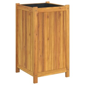 vidaXL Pflanzkübel mit Einlage 42x42x75 cm Massivholz Akazie