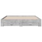 vidaXL Bettgestell mit Schubladen Betongrau 200x200 cm Holzwerkstoff vidaXL Bettgestell mit Schubladen Betongrau 200x200 cm Holzwerkstoff