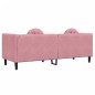 vidaXL Sofa mit Kissen 3-Sitzer Rosa Samt vidaXL Sofa mit Kissen 3-Sitzer Rosa Samt