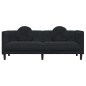 vidaXL Sofa mit Kissen 3-Sitzer Schwarz Samt vidaXL Sofa mit Kissen 3-Sitzer Schwarz Samt