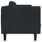 vidaXL Sofa mit Kissen 3-Sitzer Schwarz Samt vidaXL Sofa mit Kissen 3-Sitzer Schwarz Samt
