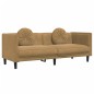 vidaXL Sofa mit Kissen 3-Sitzer Braun Samt vidaXL Sofa mit Kissen 3-Sitzer Braun Samt