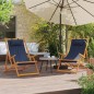 vidaXL Strandstühle 2 Stk. Klappbar Blau Stoff vidaXL Strandstühle 2 Stk. Klappbar Blau Stoff