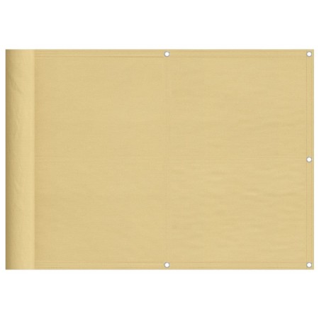 vidaXL Balkonsichtschutz Sandfarben 75x500 cm 100 % Polyester-Oxford