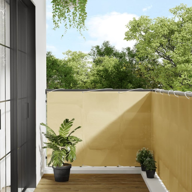 vidaXL Balkon-Sichtschutz Sandfarben 120x800 cm 100% Polyester-Oxford vidaXL Balkon-Sichtschutz Sandfarben 120x800 cm 100% Polyester-Oxford