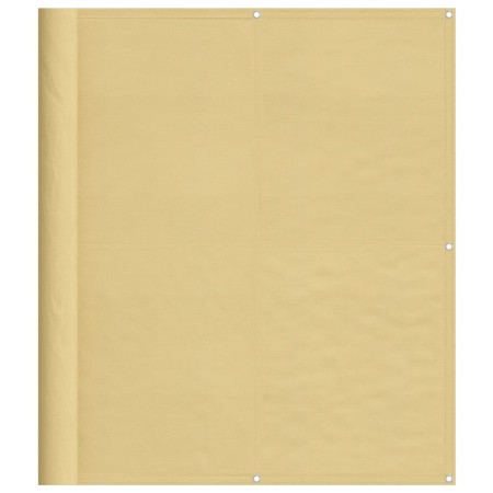 vidaXL Balkon-Sichtschutz Sandfarben 120x800 cm 100% Polyester-Oxford