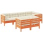 vidaXL 7-tlg. Garten-Sofagarnitur mit Kissen Wachsbraun Kiefernholz vidaXL 7-tlg. Garten-Sofagarnitur mit Kissen Wachsbraun Kiefernholz
