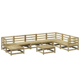 vidaXL 9-tlg. Garten-Sofagarnitur Kiefernholz Imprägniert