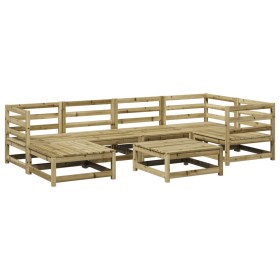 vidaXL 7-tlg. Garten-Sofagarnitur Kiefernholz Imprägniert