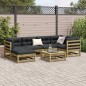 vidaXL 7-tlg. Garten-Sofagarnitur Kiefernholz Imprägniert