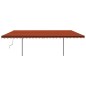 vidaXL Markise Manuell Einziehbar mit Pfosten 3,5x2,5 m Orange & Braun vidaXL Markise Manuell Einziehbar mit Pfosten 3,5x2,5 m Orange & Braun