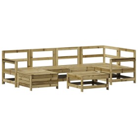 vidaXL 7-tlg. Garten-Sofagarnitur Kiefernholz Imprägniert