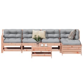 vidaXL 6-tlg. Garten-Sofagarnitur Massivholz Douglasie