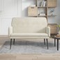 vidaXL Sitzbank Creme 108x79x79 cm Samt vidaXL Sitzbank Creme 108x79x79 cm Samt