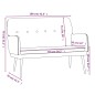 vidaXL Sitzbank Creme 108x79x79 cm Samt vidaXL Sitzbank Creme 108x79x79 cm Samt
