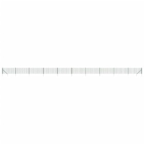vidaXL Maschendrahtzaun mit Bodenhülsen Grün 1x25 m