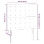 vidaXL LED Kopfteil Rosa 90x5x118/128 cm Samt vidaXL LED Kopfteil Rosa 90x5x118/128 cm Samt