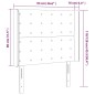 vidaXL LED Kopfteil Dunkelgrau 93x16x118/128 cm Stoff