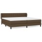 vidaXL Boxspringbett mit Matratze Dunkelbraun 200x200 cm Stoff vidaXL Boxspringbett mit Matratze Dunkelbraun 200x200 cm Stoff
