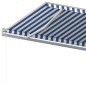 Gelenkarmmarkise Einziehbar mit Pfosten 6x3,5 m Blau und Weiß Gelenkarmmarkise Einziehbar mit Pfosten 6x3,5 m Blau und Weiß