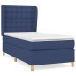 vidaXL Boxspringbett mit Matratze Blau 90x200 cm Stoff vidaXL Boxspringbett mit Matratze Blau 90x200 cm Stoff