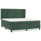 vidaXL Boxspringbett mit Matratze Dunkelgrün 180x200 cm Samt vidaXL Boxspringbett mit Matratze Dunkelgrün 180x200 cm Samt