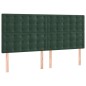 vidaXL Boxspringbett mit Matratze Dunkelgrün 180x200 cm Samt vidaXL Boxspringbett mit Matratze Dunkelgrün 180x200 cm Samt