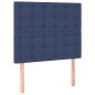 vidaXL Boxspringbett mit Matratze Blau 90x190 cm Stoff vidaXL Boxspringbett mit Matratze Blau 90x190 cm Stoff
