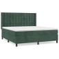 vidaXL Boxspringbett mit Matratze Dunkelgrün 180x200 cm Samt vidaXL Boxspringbett mit Matratze Dunkelgrün 180x200 cm Samt
