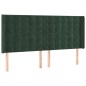 vidaXL Boxspringbett mit Matratze Dunkelgrün 180x200 cm Samt vidaXL Boxspringbett mit Matratze Dunkelgrün 180x200 cm Samt