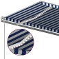 vidaXL Automatische Markise mit LED & Windsensor 5x3 m Blau & Weiß vidaXL Automatische Markise mit LED & Windsensor 5x3 m Blau & Weiß