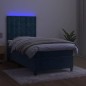 vidaXL Boxspringbett mit Matratze & LED Dunkelblau 90x200 cm Samt vidaXL Boxspringbett mit Matratze & LED Dunkelblau 90x200 cm Samt