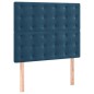 vidaXL Boxspringbett mit Matratze & LED Dunkelblau 90x200 cm Samt vidaXL Boxspringbett mit Matratze & LED Dunkelblau 90x200 cm Samt