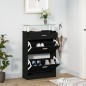 vidaXL Schuhschrank Schwarz 63x24x104 cm Holzwerkstoff vidaXL Schuhschrank Schwarz 63x24x104 cm Holzwerkstoff