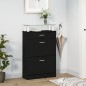 vidaXL Schuhschrank Schwarz 63x24x104 cm Holzwerkstoff vidaXL Schuhschrank Schwarz 63x24x104 cm Holzwerkstoff