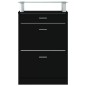 vidaXL Schuhschrank Schwarz 63x24x104 cm Holzwerkstoff vidaXL Schuhschrank Schwarz 63x24x104 cm Holzwerkstoff