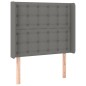 vidaXL Boxspringbett mit Matratze & LED Dunkelgrau 90x200 cm Stoff vidaXL Boxspringbett mit Matratze & LED Dunkelgrau 90x200 cm Stoff