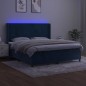 vidaXL Boxspringbett mit Matratze & LED Dunkelblau 180x200 cm Samt vidaXL Boxspringbett mit Matratze & LED Dunkelblau 180x200 cm Samt