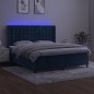 vidaXL Boxspringbett mit Matratze & LED Dunkelblau 180x200 cm Samt vidaXL Boxspringbett mit Matratze & LED Dunkelblau 180x200 cm Samt