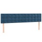 vidaXL Boxspringbett mit Matratze Dunkelblau 180x200 cm Samt vidaXL Boxspringbett mit Matratze Dunkelblau 180x200 cm Samt