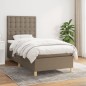 vidaXL Boxspringbett mit Matratze Taupe 80x200 cm Stoff vidaXL Boxspringbett mit Matratze Taupe 80x200 cm Stoff
