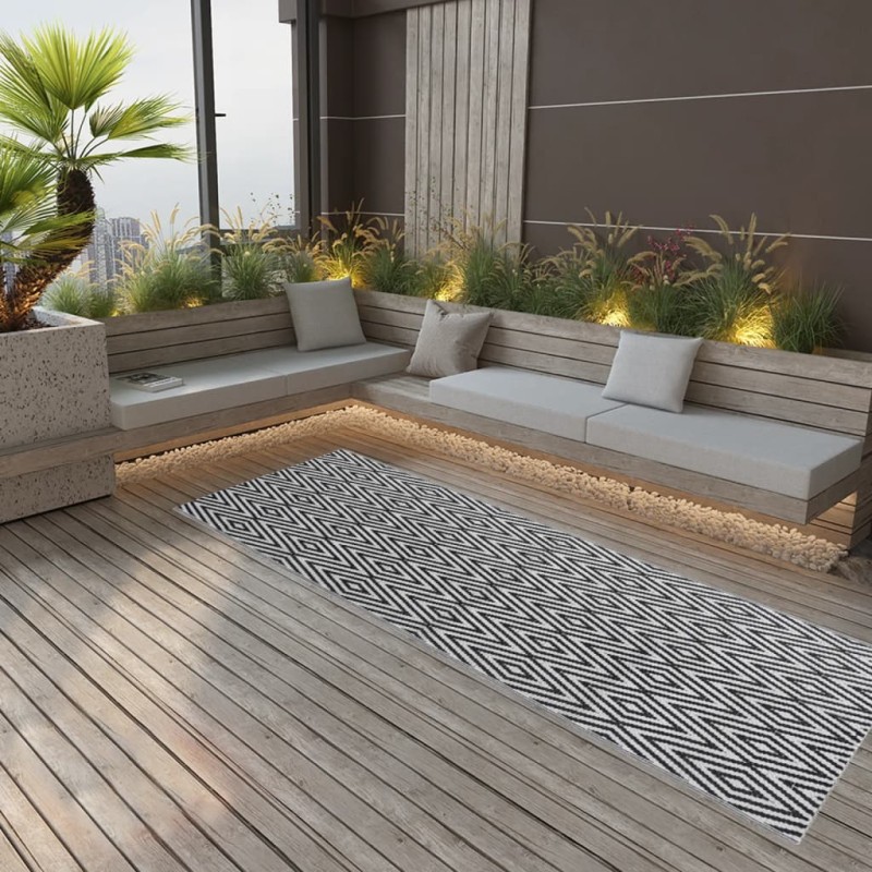 vidaXL Outdoor-Teppich Schwarz 80x250 cm PP vidaXL Outdoor-Teppich Schwarz 80x250 cm PP