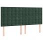 vidaXL Kopfteile 4 Stk. Dunkelgrün 90x5x78/88 cm Samt vidaXL Kopfteile 4 Stk. Dunkelgrün 90x5x78/88 cm Samt