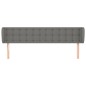 vidaXL Kopfteil mit Ohren Dunkelgrau 183x16x78/88 cm Stoff vidaXL Kopfteil mit Ohren Dunkelgrau 183x16x78/88 cm Stoff
