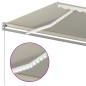 vidaXL Automatische Markise mit LED & Windsensor 4,5x3,5 m Cremeweiß vidaXL Automatische Markise mit LED & Windsensor 4,5x3,5 m Cremeweiß