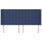 vidaXL Kopfteil mit Ohren Blau 183x16x118/128 cm Stoff vidaXL Kopfteil mit Ohren Blau 183x16x118/128 cm Stoff