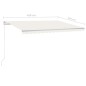 vidaXL Automatische Markise mit LED & Windsensor 4,5x3,5 m Cremeweiß vidaXL Automatische Markise mit LED & Windsensor 4,5x3,5 m Cremeweiß