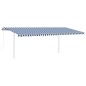 Automatische Markise mit LED & Windsensor 6x3,5 m Blau Weiß Automatische Markise mit LED & Windsensor 6x3,5 m Blau Weiß