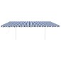 Automatische Markise mit LED & Windsensor 6x3,5 m Blau Weiß Automatische Markise mit LED & Windsensor 6x3,5 m Blau Weiß