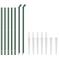 vidaXL Maschendrahtzaun mit Bodenhülsen Grün 1,1x10 m vidaXL Maschendrahtzaun mit Bodenhülsen Grün 1,1x10 m
